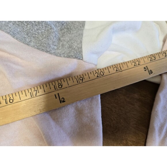 Bobbie Brooks Women Large Pink Gray Long Sleeve Hoodie Pullover Sweatshirt - Picture 7 of 10